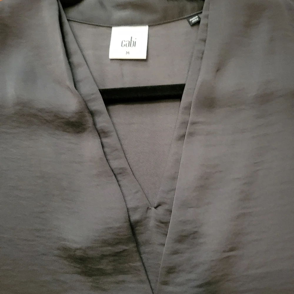 CAbi Slate Sleeveless V-Neck Blouse